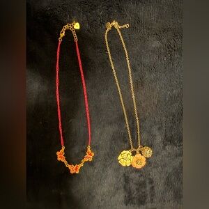 🌸Set of 2 Kids Stella & Dot Necklaces-Kristen Charm & Pink Mariposa Butterfly🦋